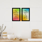 Doppelbejahungen für positives Denken Poster (Küche)