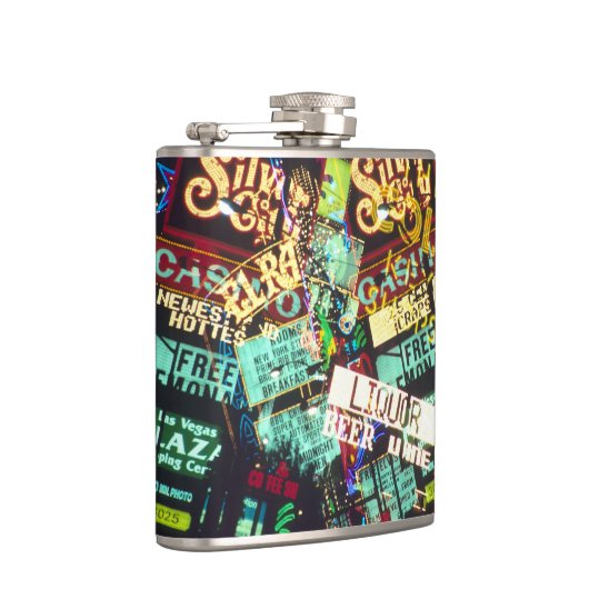 Doppelbelichtung, Casino-Zeichen, Las Vegas, Flachmann (Rechts)