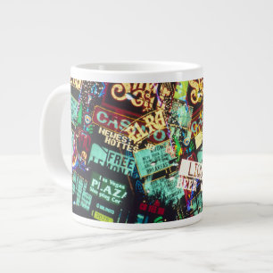 Doppelbelichtung, Casino-Zeichen, Las Vegas, Jumbo-Tasse