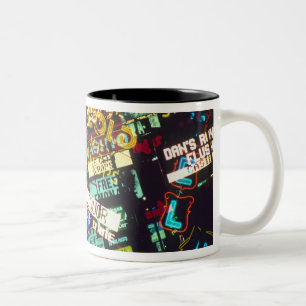 Doppelbelichtung, Casino-Zeichen, Las Vegas, Zweifarbige Tasse