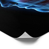 Doppelbelichtung des menschlichen Schädels und des Poster (Ecke)