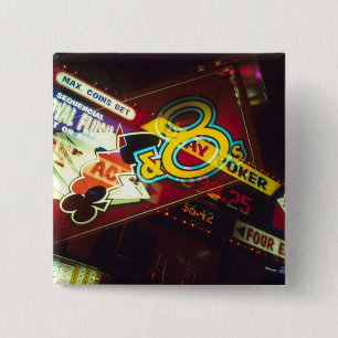 Doppelbelichtung, Innenraum Casino, Las Vegas, Button