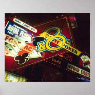 Doppelbelichtung, Innenraum Casino, Las Vegas, Poster