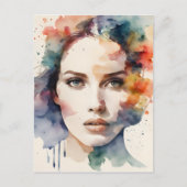Doppelbelichtungs-Frauen-Kunst Postkarte (Vorderseite)