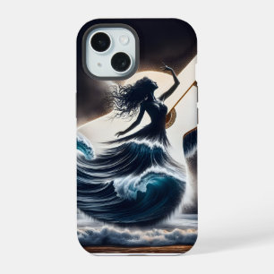 Doppelbelichtungs-Gitarrentänzerin iPhone 15 Hülle