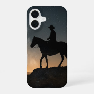 Doppelbelichtungs-Handyhülle - Lone Rider Sternenh iPhone 16 Hülle