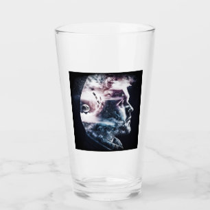 Doppelbelichtungsmann Glas Tumbler
