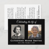 Doppelbild für Beerdigung oder Gedenkfeier (Vorne/Hinten)