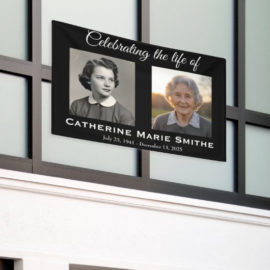 Doppelbild für Beerdigung oder Gedenkfeier Banner (Äußeres Gebäude)