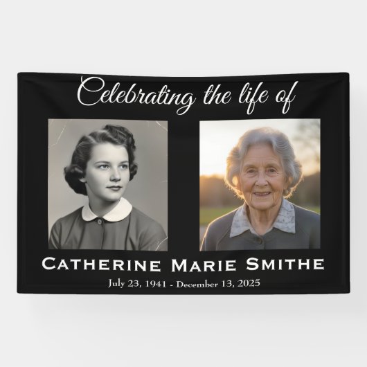 Doppelbild für Beerdigung oder Gedenkfeier Banner (Horizontal)