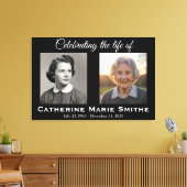 Doppelbild für Beerdigung oder Gedenkfeier Leinwanddruck (Insitu (Wohnzimmer))