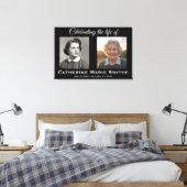 Doppelbild für Beerdigung oder Gedenkfeier Leinwanddruck (Insitu (Schlafzimmer))