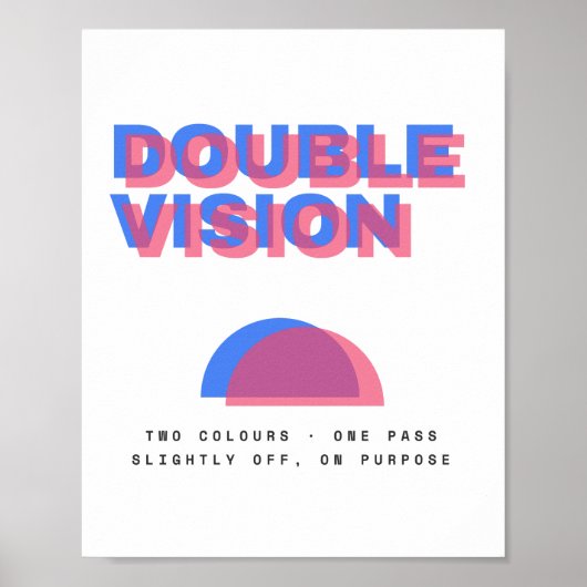 Doppelbild Optische Täuschung Retro Matt Poster (Vorne)