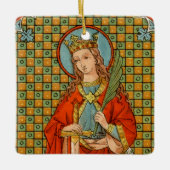 Doppelbild St. Barbara (JP 01) Square Keramikornament (Vorderseite)