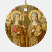 Doppelbild Two Poor Clare Saints (SAU 027) Keramik Ornament (Vorne)
