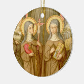 Doppelbild Two Poor Clare Saints (SAU 027) Keramik Ornament (Links)