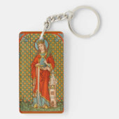 Doppelbild von St. Barbara (JP 01) Schlüsselanhänger (Rückseite)