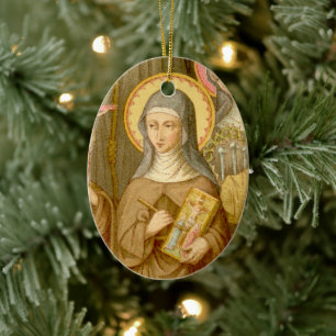 Doppelbildnis Heilige Katharina von Bologna (SAU 0 Keramik Ornament