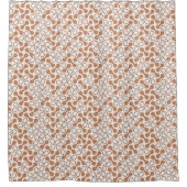 Doppelblase Orange Badezimmer Duschvorhang (Vorderseite)