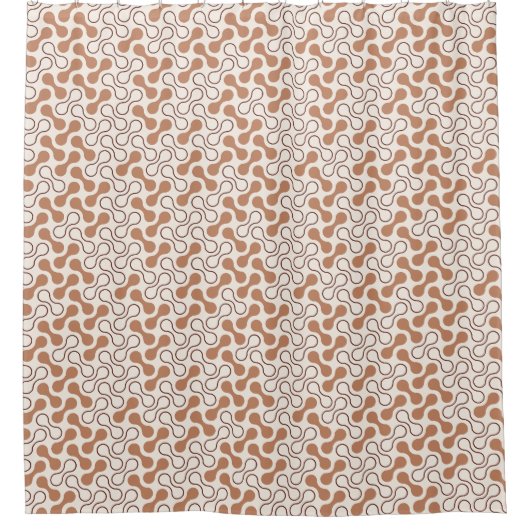 Doppelblase Orange Badezimmer Duschvorhang (Vorderseite)