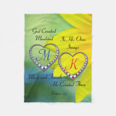 Doppelblauer und roter Herzklopfen mit einem Bioko Fleecedecke (Vorderseite)