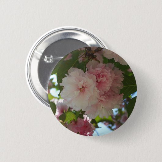 Doppelblühende Kirschbaum I Frühjahrsblüte Button (Vorne & Hinten)