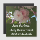 Doppelblühende Kirschbaum I Frühjahrsblüte Magnetkarte (Vorne/Hinten)