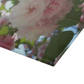 Doppelblühende Kirschbaum I Frühjahrsblüte Schneidebrett (Ecke)
