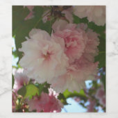 Doppelblühende Kirschbaum I Frühjahrsblüte Weinetikett (Einzelnes Label)