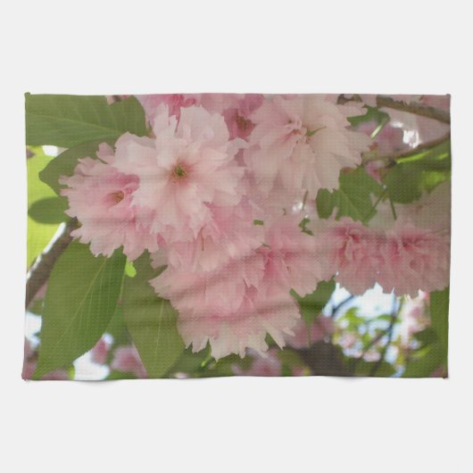 Doppelblühende Kirschbaum II Frühlingsflora Handtuch (Horizontal)
