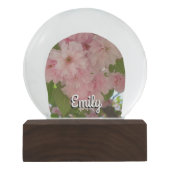 Doppelblühende Kirschbaum II Frühlingsflora Schneekugel (Vorderseite)