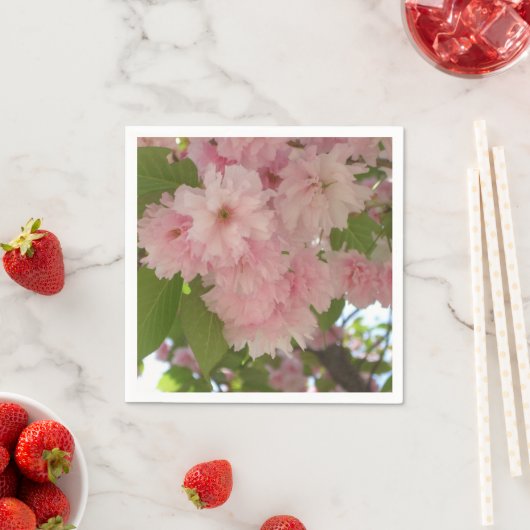 Doppelblühende Kirschbaum II Frühlingsflora Serviette (Beispiel)