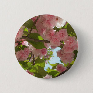 Doppelblühende Kirschbaum III Frühlingsflora Button