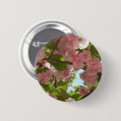 Doppelblühende Kirschbaum III Frühlingsflora Button (Vorne & Hinten)