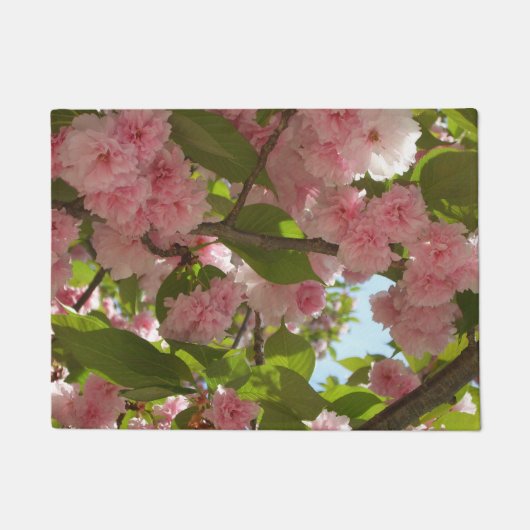 Doppelblühende Kirschbaum III Frühlingsflora Fußmatte (Vorderseite)