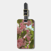 Doppelblühende Kirschbaum III Frühlingsflora Gepäckanhänger (Vorderseite vertikal)