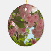Doppelblühende Kirschbaum III Frühlingsflora Keramik Ornament (Links)