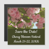 Doppelblühende Kirschbaum III Frühlingsflora Magnetkarte (Vorne/Hinten)