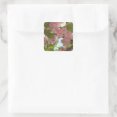 Doppelblühende Kirschbaum III Frühlingsflora Quadratischer Aufkleber (Tasche)