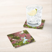 Doppelblühende Kirschbaum III Frühlingsflora Rechteckiger Pappuntersetzer (Vor Ort)