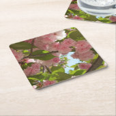 Doppelblühende Kirschbaum III Frühlingsflora Rechteckiger Pappuntersetzer (angewinkelt)