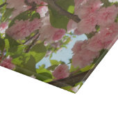 Doppelblühende Kirschbaum III Frühlingsflora Schneidebrett (Ecke)