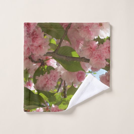 Doppelblühende Kirschbaum III Frühlingsflora Waschlappen (Waschlappen)