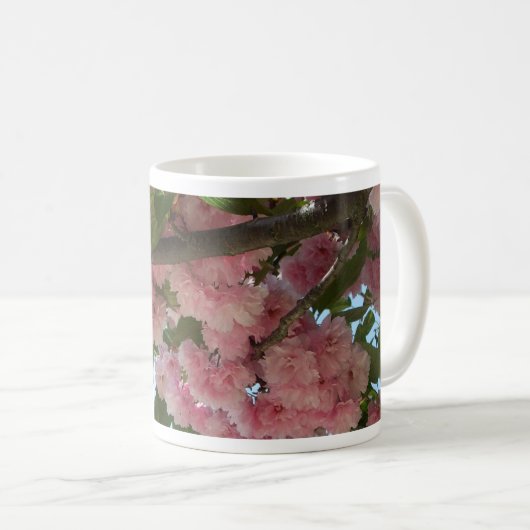 Doppelblühende Kirschbaum IV Frühjahr Kaffeetasse (VorderseiteRechts)