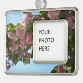 Doppelblühende Kirschbaum IV Frühjahr Rahmen-Ornament Silber (Links)