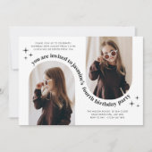 Doppelbogen 2 Foto Geburtstag Einladung (Vorderseite)