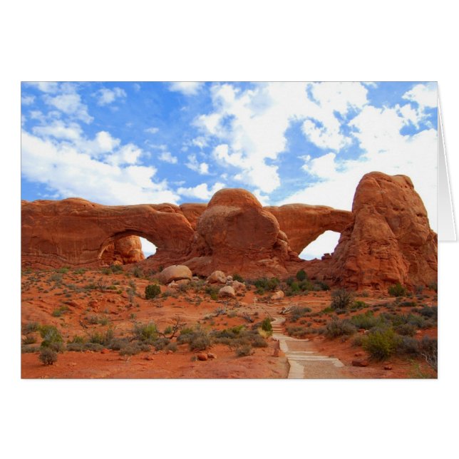 Doppelbögen, Arches National Park, Utah, Karte (Vorderseite (Horizontal))