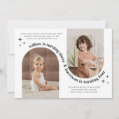 Doppelbogen-Foto Gemeinsame Geburtstagseinladung Einladung (Vorderseite)