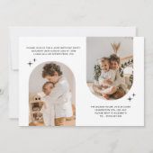 Doppelbogen-Foto Gemeinsame Geburtstagseinladung Einladung (Rückseite)