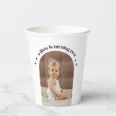 Doppelbogen Foto Joint Geburtstag Pappbecher (Vorderseite)